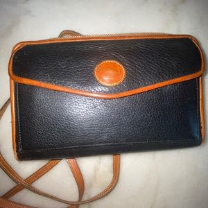 Dooney & Bourke All Leather Vintage Organizer Crossbody Wallet